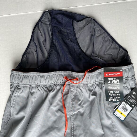 Speedo Swim Trunks Redondo Stretch Comfort Liner Lightweight Swim Shorts 7in M - Picture 6 of 9